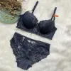 Bikini Air Bra Panties Women New Sexy Low Waisted ThongHigh quality bra panty set Embroidery lace and brief lingeries for sex sexy mature