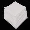 Handkerchiefs 2040pcs Plain Check Pocket Square White Cotton Men Hankies Wedding 11x11' Baby Kerchief Bibs 230519