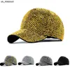 Ball Caps Snapbacks Rhinestone Baseball Cap Ladies Hip Hop Hat Sparkling Full of Diamonds Cool Fashion European and American Style Peaked Cap Ladies J230520