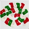 Decoraciones navideñas 24 Unids Medias Árbol Colgante Colgante Calcetines Cuenta regresiva Medias Dulces Bolsa de regalo Titular Navidad Decoración para el hogar Drop Deliv Dhs3M