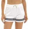 Shorts femininos femininos cordas elásticas da cintura causal curta femme ioga calças de caminhada Loungewear