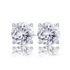 Ohrstecker S925 Sterling Silber Mode Runde simulierte Diamant Ohrringe Herren Hip Hop Ohrring Schmuck für Frauen Drop Lieferung DHTVI