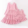 T-shirts Girlymax hiver printemps filiation vêtements bébé filles maman moi rose à pois lait robe en soie 230519