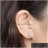 Stud Trendy 1 Carat D Color Round Moissanite Diamond Earrings Women 100% 925 Sterling Sier Gra With Grastud Drop Delivery Jew Dhgarden Dhxw2