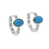 Hoop Earrings Blue Turquoises Gem Mini Earring For Women Multi Pericing Small Hoops Delicate Dainty High Quality Fashion Jewelry