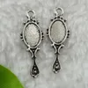 Ciondoli 240 pezzi Antique Silver Frame Charms 29x10mm #194