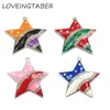 Hängen 45mm 10st/Lot 4 juli/jul/Halloween/Alla hjärtans dag Stripe Star Rhinestone Pendants för chunky smycken