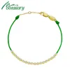 Bangle Moonmory srebrne srebrne 925 Złoty kolor pół tenisowy bransoletka sznurkowa dla kobiet zielona linowa biżuteria europejska biżuteria styl bohemii