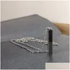 Pendant Necklaces High Quality Stainless Steel Solid Blank Bar Necklace For Buyer Own Engraving I Love You Always Letter Charm Drop Dhkog