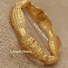 Bangles Ethiopian Bracelet 4pcs/lot Trendy 24k Gold Bangles for Women Dubai Wedding Bride Gift Africa Bangle Habesha Jewelry Charm