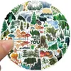 50 Pcs Vert Forêt Autocollant Forêt Tropicale Arbres Bête Graffiti Enfants Jouet Planche À Roulettes De Voiture Moto Vélo Autocollant Stickers En Gros