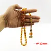 Bracelets ResinTasbih Real Insect Muslim Rosary bead Gold tassel Eid gift Islamic accseeories prayer bead arabic Misbaha 33 beads bracelet