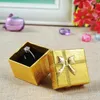 Boxes Jewelry Box With Black Sponge 4X4X3cm Small Square Cardboard Earrings Gift Box Fashion Jewelry Display Organizer Packaging