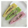 Otro Home Garden Fashion Girls Pearl Hairs Clips Cute Colorf Hairpins Classic Kids Beaded Barrettes Party Princess Accesorio para el cabello Dha52