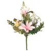 Fiori decorativi 1pc Magnolia Fiore artificiale Festa di nozze El Decorazione domestica Orchidea Finta mano da damigella d'onore