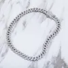Halsband topgrillz 10mm chokers halsband kubansk länkkedja rosguld silver färg halsband is ut kubiska zirkoniumsmycken för gåva 14 "15"