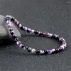 Strand Natural Mini Beads Bracelets 4mm Round Agates Onyx Stone Yoga Bracelet Adjustable Charm Bangle For Women Men Prayer Jewelry Gift
