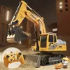 ElectricRC Car Alloy Remote Control Excavator Toy with Lights Sound Effect Electric Automobile Engineering Vehicle Children Gifts 230519