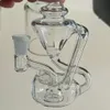 Mini Su Bongs Cam Nargile Fıskiye Recycler Sigara Borular Yağ Dab Rig Kuru Ot Aksesuarı için Boru Kolu