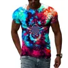 Męskie koszulki Summer Modna Kreatywna abstrakcyjna koszulka graficzna dla mężczyzn Casual 3D Print Hip Hop Hajuku Osobowość Okoła szyi krótki rękaw 230519