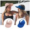 Visors Flexible Adult Hat for Women AntiUV Wide Brim Visor Hat Easy To Carry Travel Caps Fashion Beach Summer Sun Protection Hats 230519