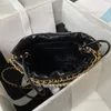 10A Retro Mirror Quality Luxury Designers Bag Mini Pearl Bags 22 Handbag 20cm Shopping Bag Calfskin Quilted Tote Black Purse Womens Shoulder Gold Chain Bag With Box