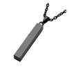 Pendentif Colliers Long Bar Blanc En Acier Inoxydable Carré Gravure Sautoirs Collier Pour Hommes Femmes Bijoux Été Cadeau Drop Delivery Pe Dh5Cx