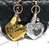 Portachiavi Paillettes Cuore Nappa Portachiavi Regali per le donne Carino Glitter Portachiavi Accessori borsa per auto Commercio all'ingrosso di gioielli