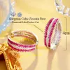 Huggie Pera Super Big Round Shape Marquise Cut Rose Red Cubic Zirconia Silver Color Hoop 귀걸이 의상 파티 보석 E019