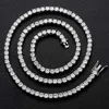 3mm 4mm 5mm 6mm Pur Argent Pass Testeur De Diamant Naturel Vvs Moissanite Pierre Noir Tennis Chaîne Collier