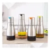 Herb Spice Tools Functional Olive Oil Bottle Soy Sauce Vinegar Seasoning Storage Can Glass Bottom 304 Stainless Steel Body Kitchen Dhwkm