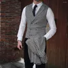 Completi da uomo Completi da 3 pezzi Pied de poule Smoking Sposo Giacca da sposa Pantaloni Gilet Abiti da lavoro slim fit