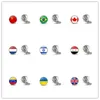 Union soviétique, brésil, Canada, pays-bas, israël, syrie, Venezuela, Ukraine, royaume-uni drapeau national 16mm verre Cabochon boutons de manchette bouton