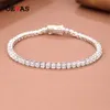 Bangle OEVAS 100% 925 Sterling Silver 3mm High Carbon Diamond Full Drill Niche Fashion Super Flash Bracelet Fine Jewelry Gift Wholesale