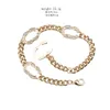 Braccialetti di design di lusso Marchio Lettera Bracciale Catena Famose Donne Placcato oro 18 carati Crysatl Strass Perla Polsino Catena a maglia Coppia Regali Gioielli Acc u1z7 #