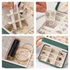 Boxes Jewelry Box Ring Necklace Display Makeup Holder Storage Cases PU Leather Jewellery Organizer Gift For Women Girls