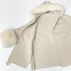 Frauen Wolle MISSJANEFUR 2023 Winter Mantel Für Frauen Kaschmir Jacken Mit Echtpelz Kapuze Manschette Warme Luxus Mit Gürtel Lange graben