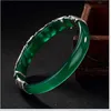 Bangle Uglyless 100% Real 925 Sterling Silver Flower Bangles For Women Jade Bangles Ethnic Vines Chalcedony Fine Jewelry Agate Armband