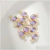 Образцы оптовая мода 6 мм камень из хрустального стекла для браслета для браслетных серьгов золото 12 месяцев Colorf Diy Jewelry CH Dhlzo