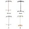 Boxes Dangly Earrings Jewelry Display Rack Iron Art Plating Metal Holder Earing Necklace Stoage Rack Round Base Table Detachable