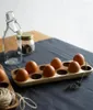収納ボトル簡単なスタイルソリッドウッドエッグボックス木製二重列卵ホルダーホームオーガナイザーラックキッチンの装飾アクセサリー
