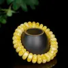 Bangles Natural Amber Stone Balinese Beeswax Bracelet Amber Bracelet Cake Chicken Oil Gold Beads Wheel Abacus Beads Exotic Ornaments