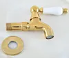 Bathroom Sink Faucets Gold Color Brass Wall Mount Mop Pool Outdoor Garden Faucet Laundry Water Tap Dav146