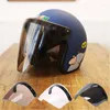 Lente per visiera a bolle per casco a 3 scatti per caschi da moto per viso aperto retrò 3/4