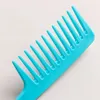 wide tooth curved hook comb plastic large tooth comb can hook large wave curling hair perm comb #33