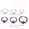 Dangle żyrandol moda Men Hoop Kolczyki stalowe okrągłe koralik ze stali nierdzewnej dla kobiet 8 mm20 mm złoto/sier/czarne koło biżuterii upuszczenie dhkqm