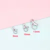 Polish Fnixtar 100Pcs/Lot 9/10mm 304 Stainless Steel Lobster Clasps Hooks End Connectors For DIY Making Jewelry Findings Components