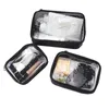 Sacs Cosmétiques Cas Noir Transparent Cosmétique Sac Femmes Hommes Voyage Fermeture Éclair Effacer Maquillage Beauté Lavage Organisateur Trousses De Toilette Trousse De Maquillage