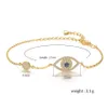 Bangel Kaletine Luxusmarke 925 Sterling Silber Armband Lucky Evil Eye CZ Armbänder für Frauen Gelb Gold Schmuck beste Freund Kltb073