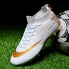 Säkerhetsskor män fotbollskor professionell unisex ankel fotboll stövlar cleats gräs träning match sneakers futsal professionell non slip soft 230519